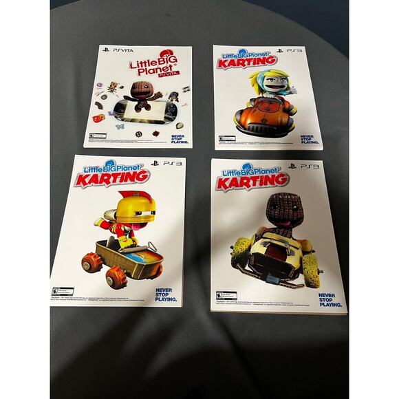 4 Little Big Planet Store Display Window Decal Clingy Sony PS3 PS Vita New Set
